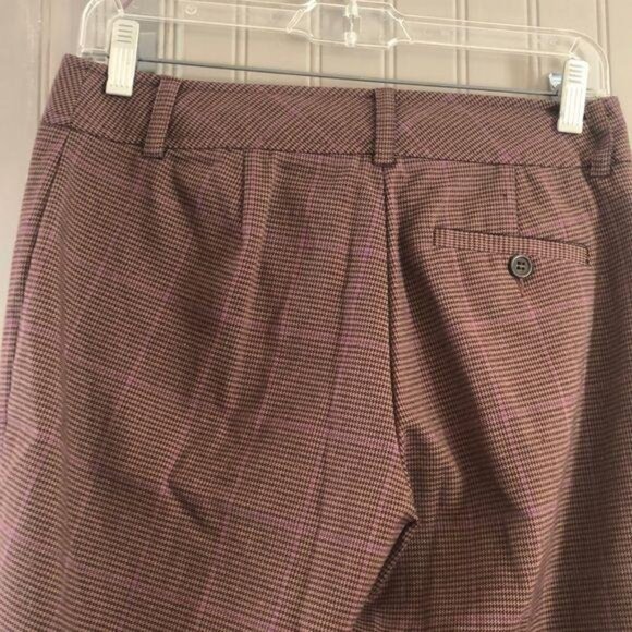 Bass Womens Brown & Pink Houndstooth Stretch Pants Size 2 - Picture 7 of 7